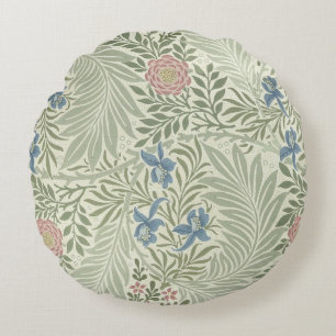 William Morris Larkspur Blommig Tapet Rund Kudde