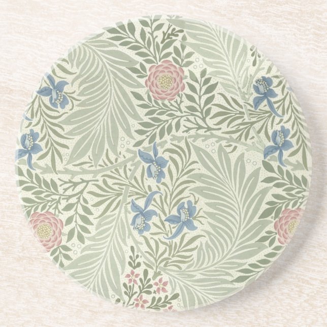 William Morris Larkspur Blommig Tapet Underlägg Sandsten (Framsidan)