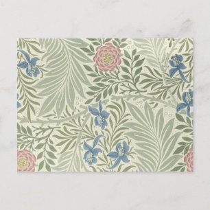 William Morris Larkspur Blommig Tapet Vykort