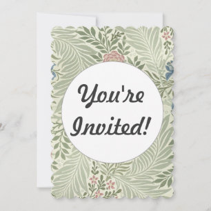 William Morris Larkspur Blommigt Tapet Inbjudningar