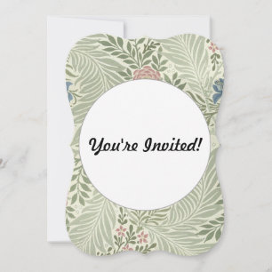 William Morris Larkspur Blommigt Tapet Inbjudningar