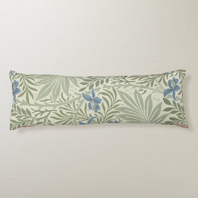 William Morris Larkspur Blommigt Tapet Kroppskudde (Baksidan)
