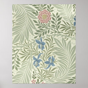 William Morris Larkspur Blommönster Tapetmönster Poster