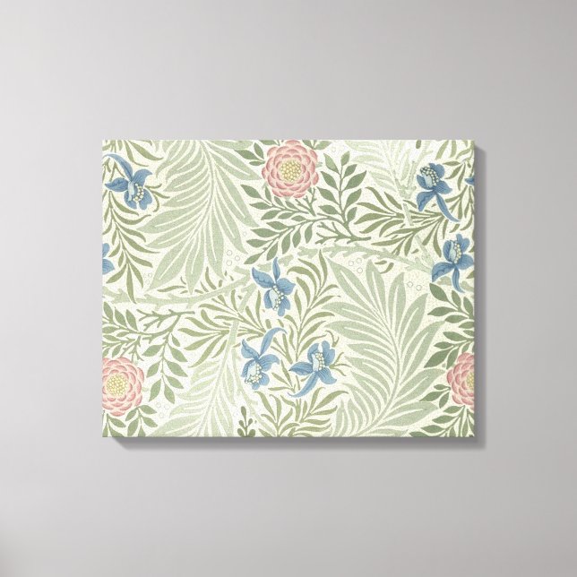 William Morris Larkspur Blomtapet Canvastryck (Framsida)
