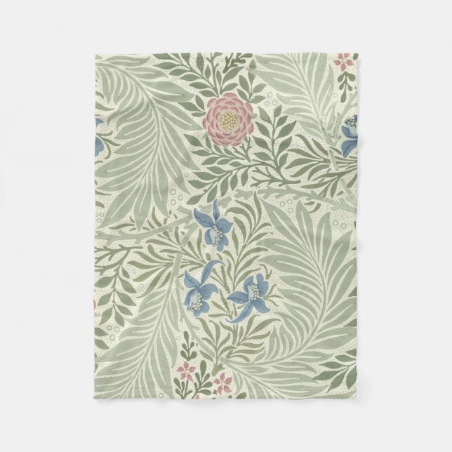 William Morris Larkspur Blomtapet Fleecefilt (Framsidan)
