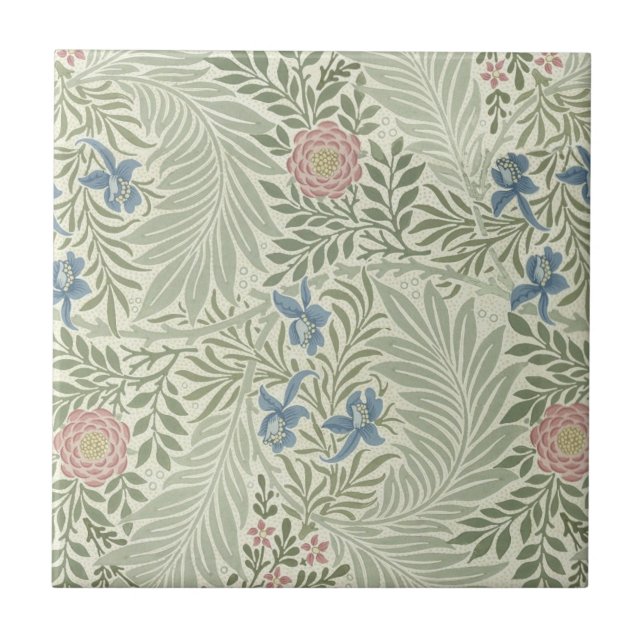 William Morris Larkspur Blomtapet Kakelplatta (Framsidan)