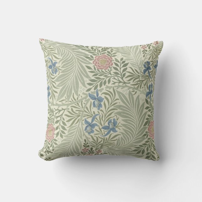 William Morris Larkspur Blomtapet Kudde (Framsida)