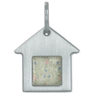 William Morris Larkspur Blomtapet Namnbricka Husdjur