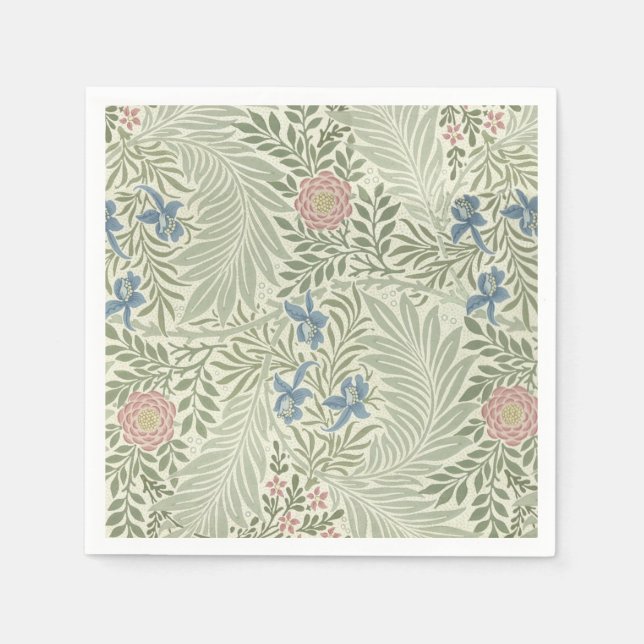 William Morris Larkspur Blomtapet Pappersservett (Framsidan)