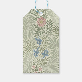 William Morris Larkspur Blomtapet Presentetikett