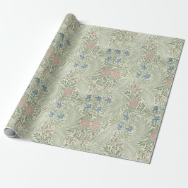 William Morris Larkspur Blomtapet Presentpapper