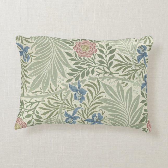 William Morris Larkspur Blomtapet Prydnadskudde (Baksidan)