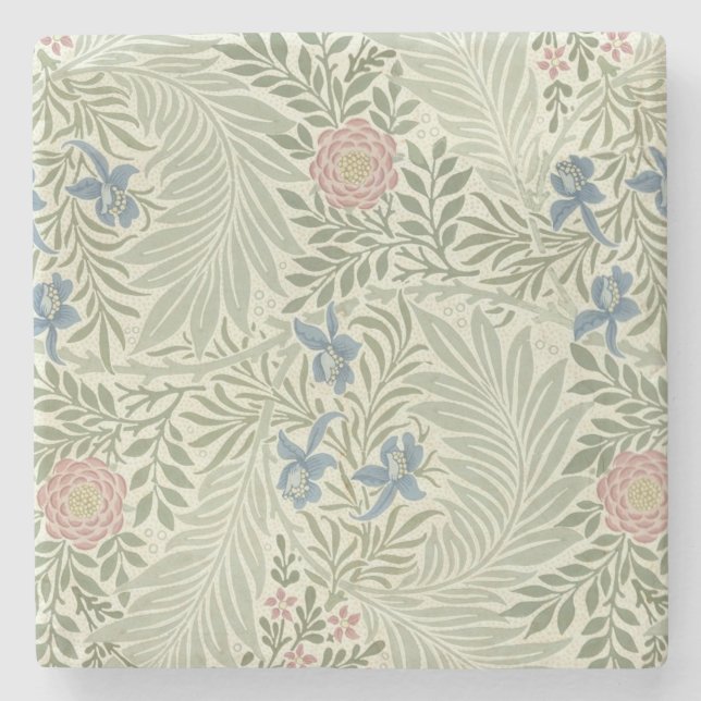 William Morris Larkspur Blomtapet Underlägg Sten (Framsidan)