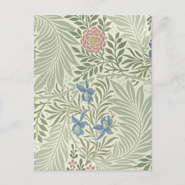 William Morris Larkspur Blomtapet Vykort (Framsida)