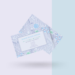 William Morris - Larkspur - Elegant Lila Blommigt Visitkort