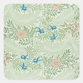 William Morris Larkspur Fyrkantigt Klistermärke
