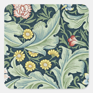 William Morris - Leicester, design för populär blo Fyrkantigt Klistermärke