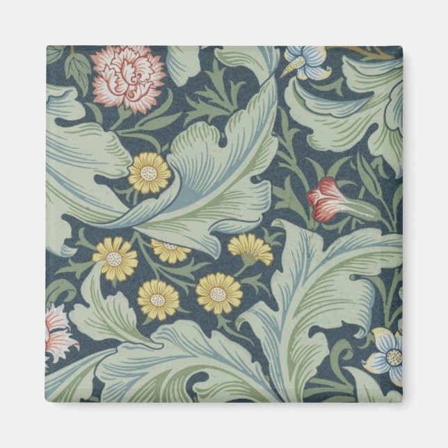 William Morris Leicester Lövs Flowers Carnation Magnet (Framsidan)