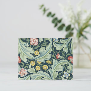 William Morris - Leicester vintage blommigt design Vykort