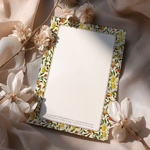 William Morris Lemon, Peach & Pomegranate Mönster Brevhuvud