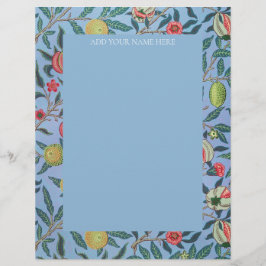 WILLIAM MORRIS LETTERHEAD MED "POMEGRANATES" BREVHUVUD