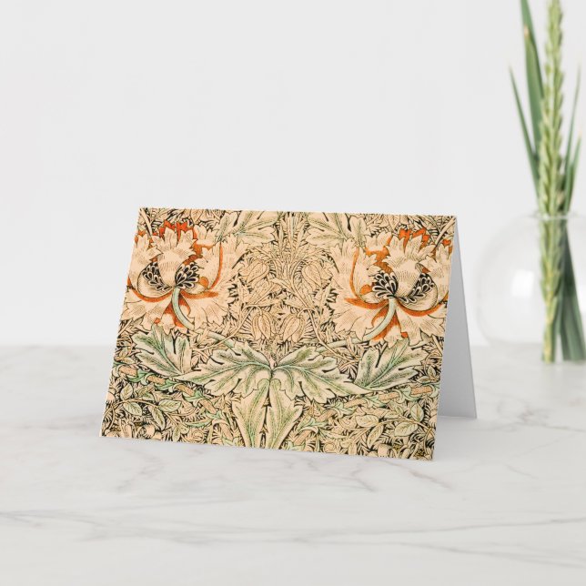 William Morris LILIES Foldig Greeting Card Kort (Framsida)
