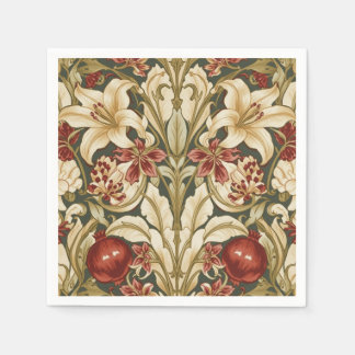 William Morris Lily and Pomegranate Floral pattern Pappersservett
