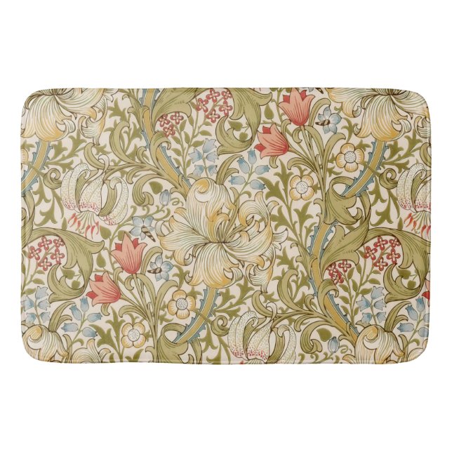 William Morris Lily Art nouveau Blommigt Badrumsmatta (Framsidan)