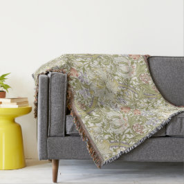 William Morris Lily Art nouveau Blommönster Filt