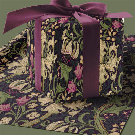 William Morris Lily Art nouveau Blommönster Presentpapper