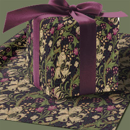 William Morris Lily Art nouveau Blommönster Presentpapper