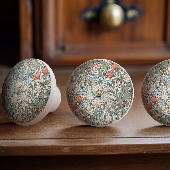 William Morris Lily Art nouveau Button Knopp (Skapare uppladdad)