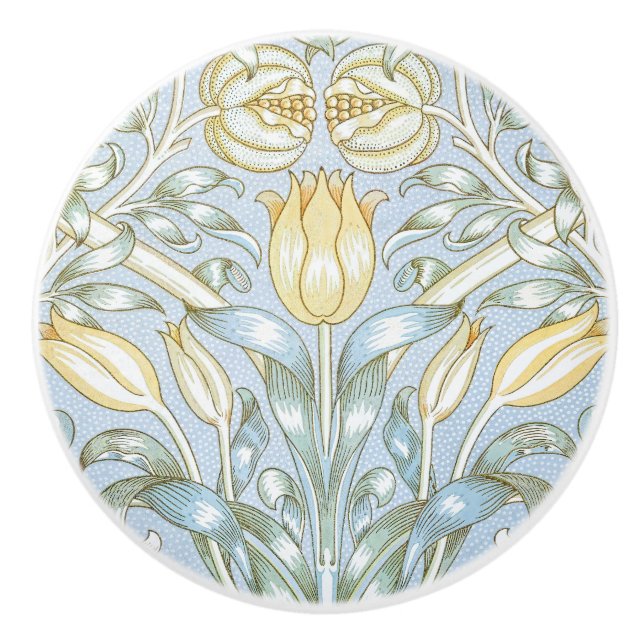 William Morris Lily och Granatäpple Blommönster Knopp (Framsidan)