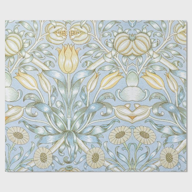 William Morris Lily och Granatäpple Blommönster Presentpapper (Platt)