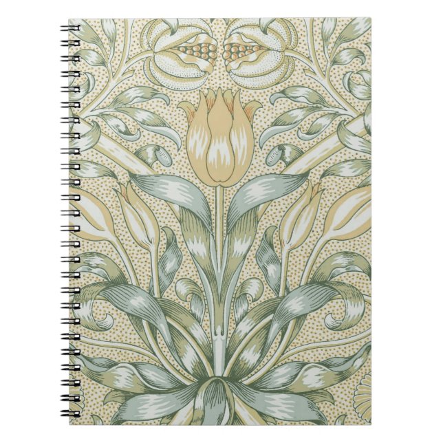 William Morris Lily och Pomegranate Flower Classic Anteckningsbok (Framsidan)