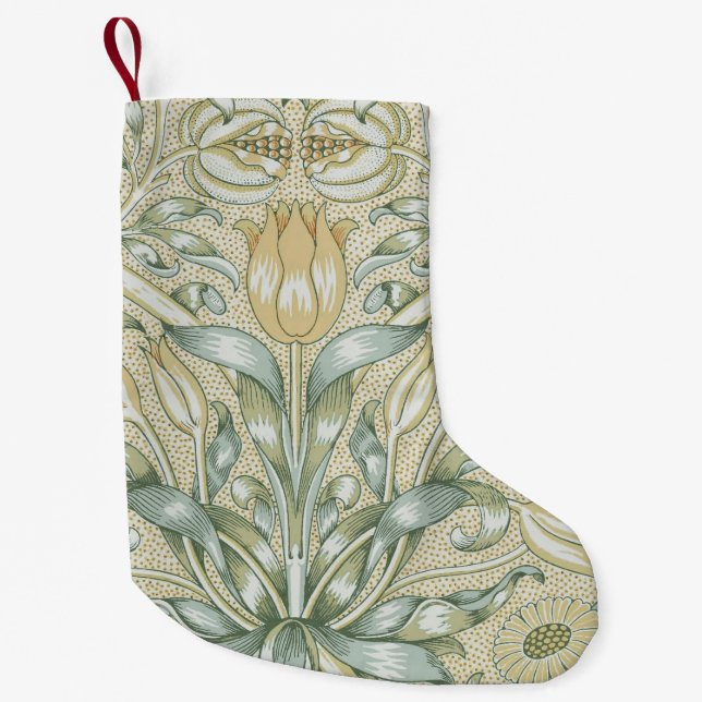 William Morris Lily och Pomegranate Flower Classic Liten Julstrumpa (Framsidan)