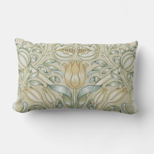 William Morris Lily och Pomegranate Flower Classic Lumbarkudde (Framsida)