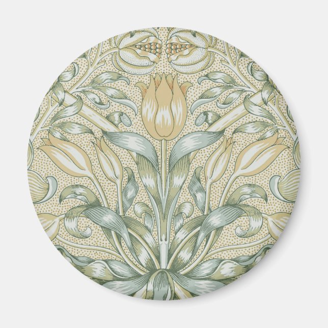 William Morris Lily och Pomegranate Flower Classic Magnet (Framsidan)