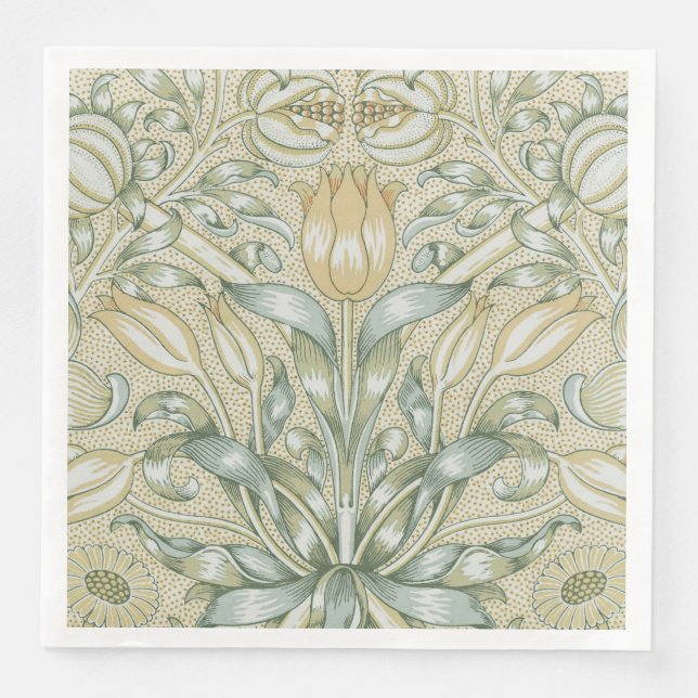 William Morris Lily och Pomegranate Flower Classic Pappersservett (Framsida)