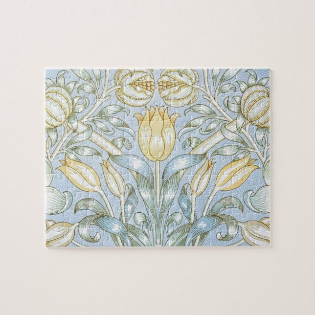 William Morris Lily och Pomegranate Flower Mönster Pussel (Horisontell)