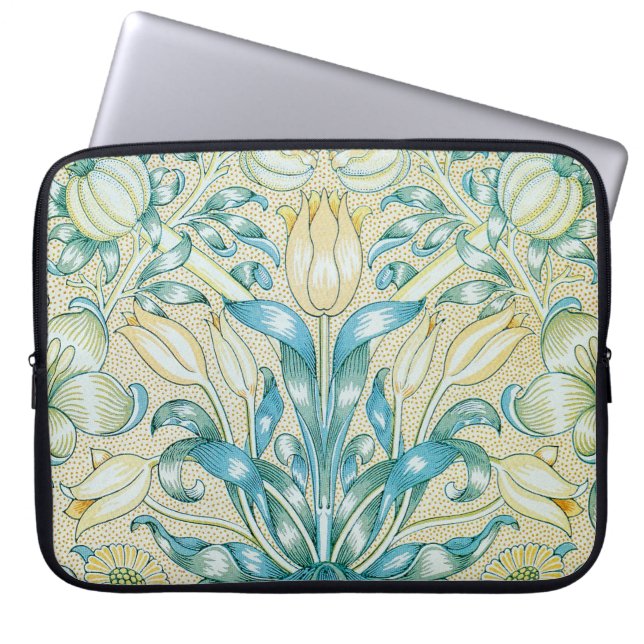 William Morris Lily och Pomegranate Mönster Laptop Sleeve (Framsidan)
