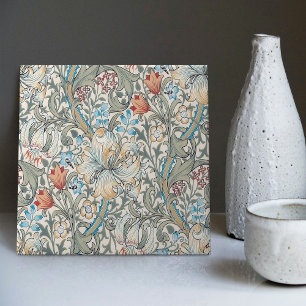 William Morris Lily Seamless Blommönster Kakelplatta