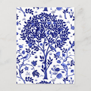 William Morris Livets träd, Cobalt Blue and White Vykort