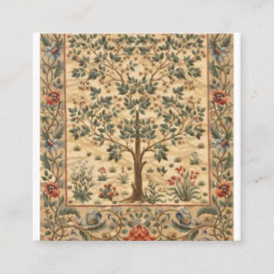 William Morris Livets träd Fyrkantigt Visitkort