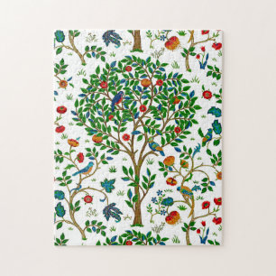 William Morris Livets träd Mönster, Grönt & Multi Pussel