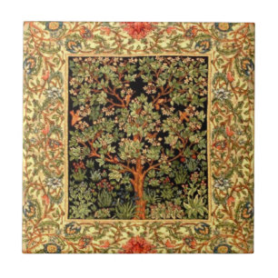 William Morris - Livets träd Mönster Kakelplatta