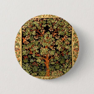 William Morris - Livets träd Mönster Knapp