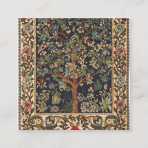 William Morris - Livets träd Original Fyrkantigt Visitkort