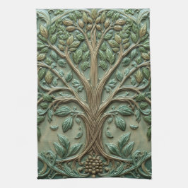 William Morris livets träd Vintage pre-rafaelitisk Kökshandduk