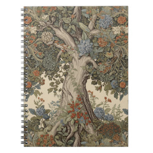 William Morris Livets träd Vintage Pre-Raphaelite Anteckningsbok
